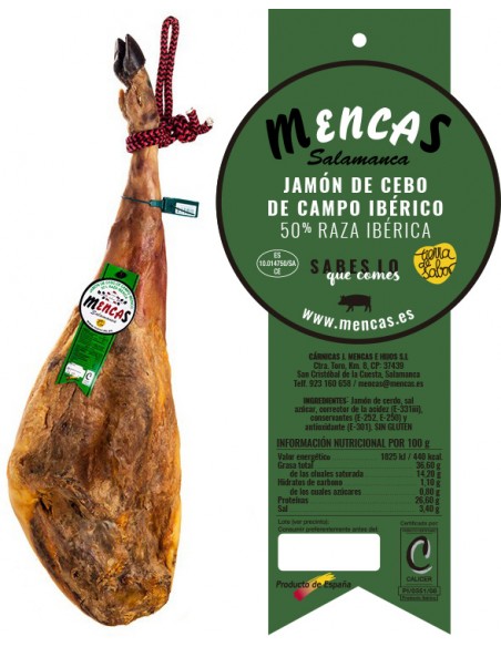 CENTRO DE JAMÓN DE CEBO DE CAMPO IBÉRICO 50% RAZA IBÉRICA Centros Mencas