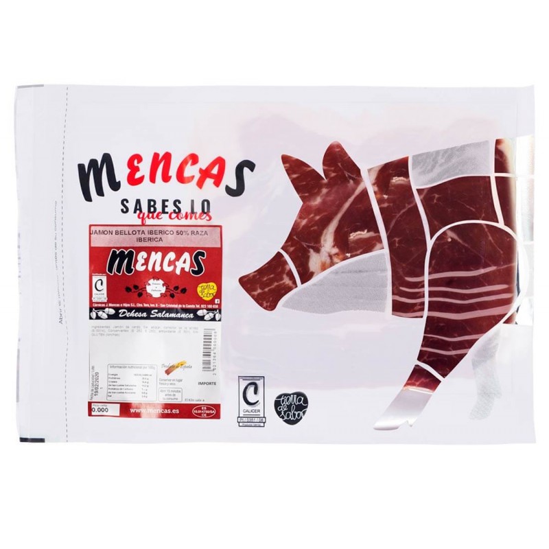 Loncheado de Jamón de Bellota 50% Raza Ibérica - Mencas