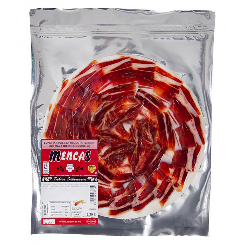 LONCHEADO DE PALETA BELLOTA IBÉRICA 50% RAZA IBÉRICO Loncheados