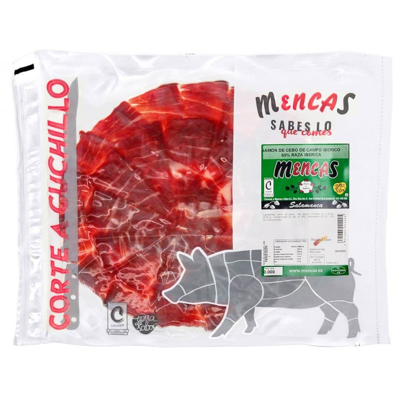 Loncheado de Jamón de Cebo de Campo 50% Ibérico  - Mencas